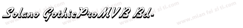 Solano GothicProMVB Bd字体转换